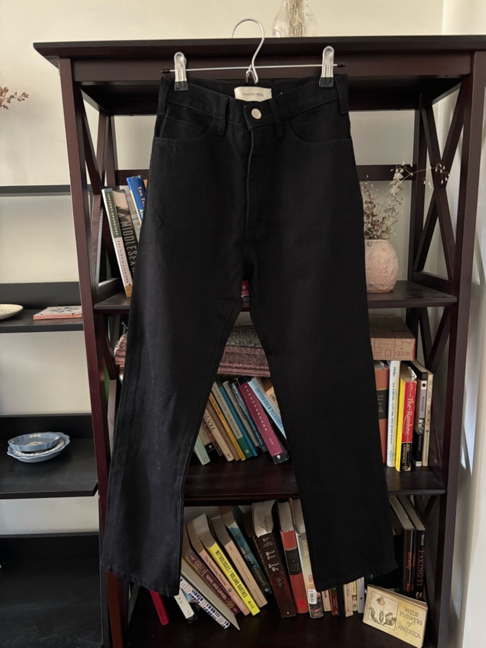 Shaina Mote Straight Leg Jeans in Black